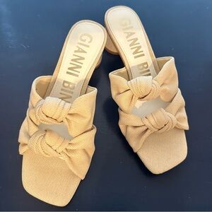 Gianni Bini Kooper Double Knot Linen Heels